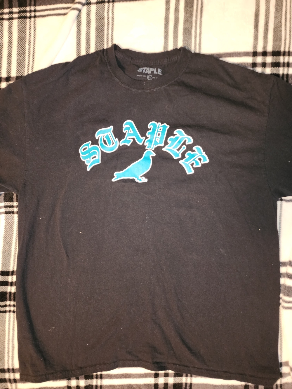 Staple Black T-Shirt with Teal Logo